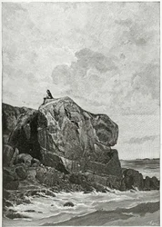 Der Felsen der Verbannten in Jersey, 19. Jahrhundert